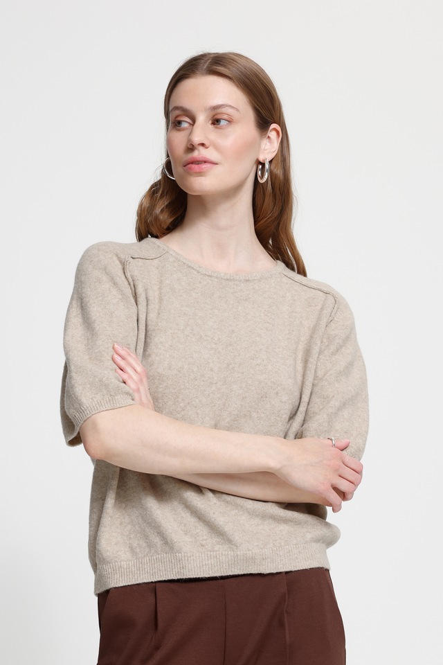 Ichi Kurzarmpullover »Damen Kurzarm-Bluse IHDASILA«