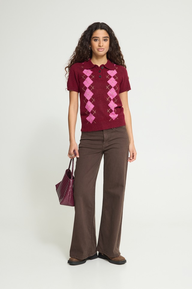 Ichi Kurzarmpullover »Damen Kurzarm-Bluse IHDASILA«