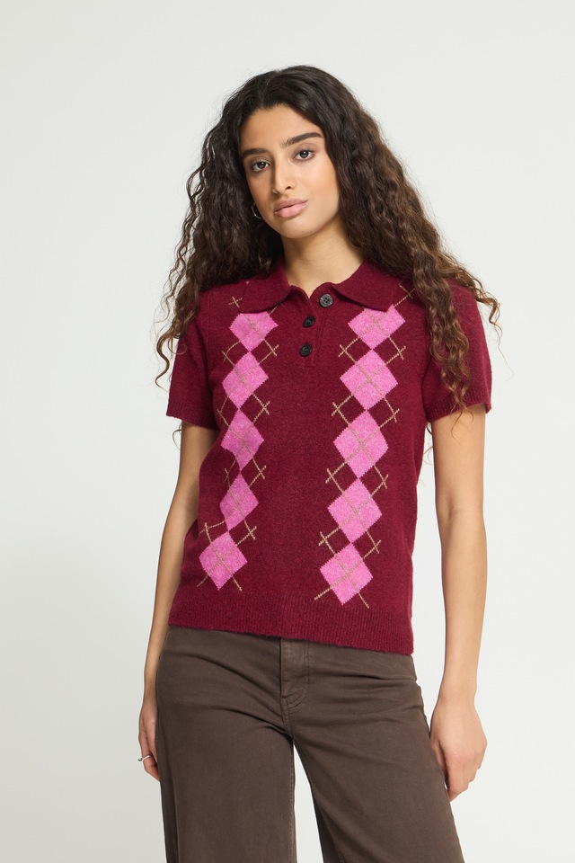 Ichi Kurzarmpullover »Damen Kurzarm-Bluse IHDASILA«