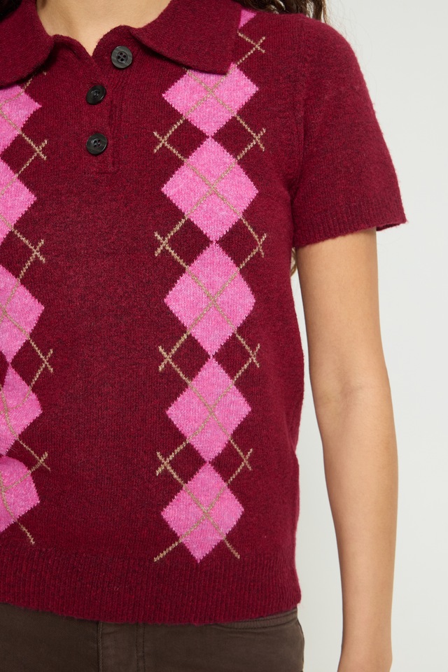 Ichi Kurzarmpullover »Damen Kurzarm-Bluse IHDASILA«