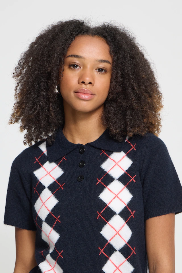 Ichi Kurzarmpullover »Damen Kurzarm-Bluse IHDASILA«