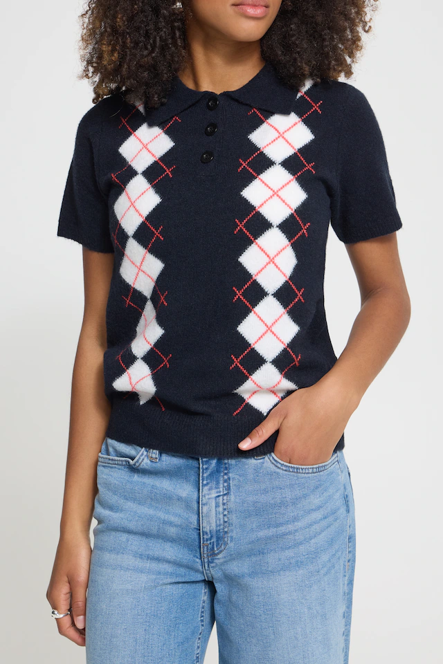 Ichi Kurzarmpullover »Damen Kurzarm-Bluse IHDASILA«
