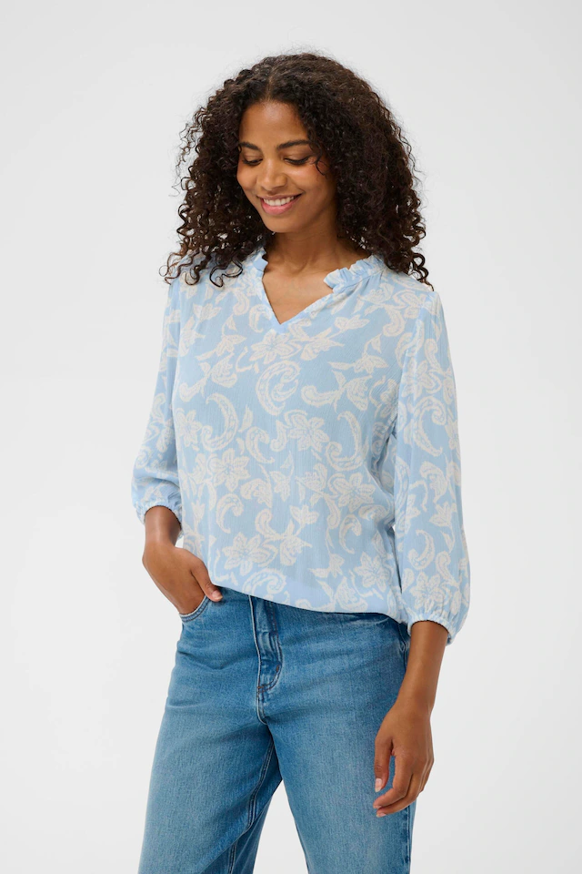 KAFFE Langarmbluse »Damen Langarm-Bluse KAriani«