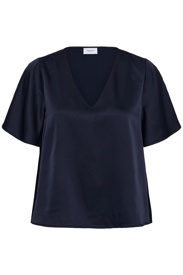 Saint Tropez Kurzarmbluse »Damen Kurzarm-Bluse LodisaSZ«