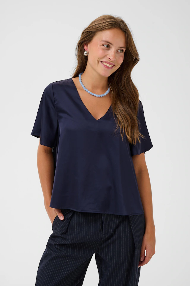 Saint Tropez Kurzarmbluse »Damen Kurzarm-Bluse LodisaSZ«