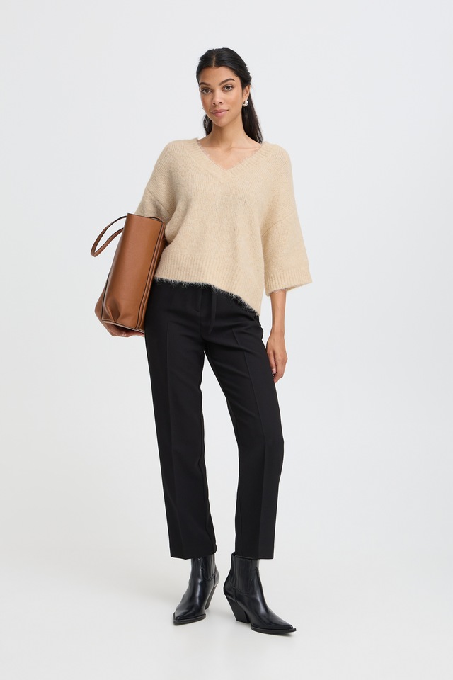 b.young Kurzarmpullover »Damen Kurzarm-Bluse BYMILLERS«
