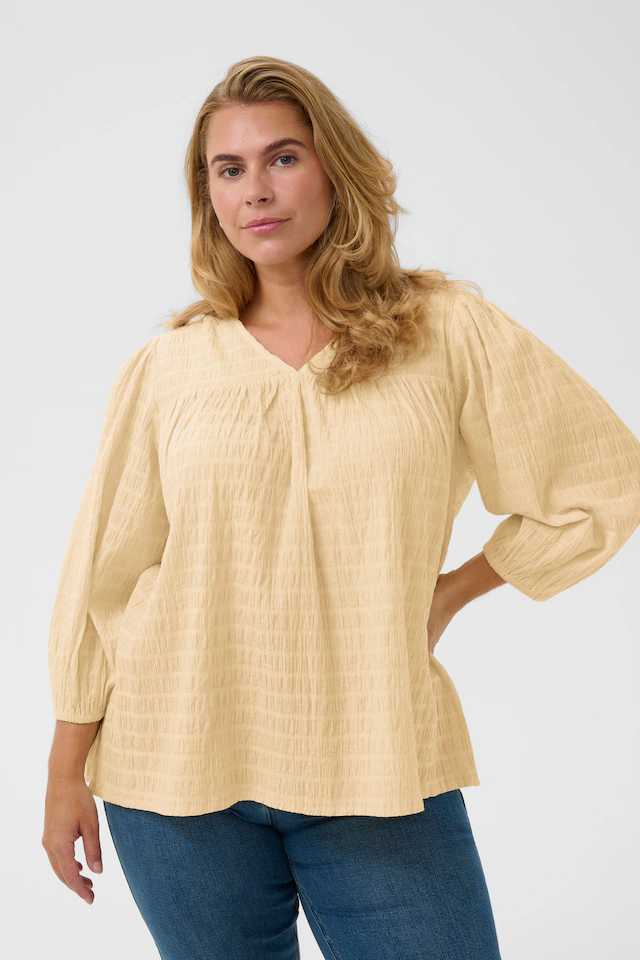 KAFFE Curve Langarmbluse »Damen Bluse langarm KCmaisie«