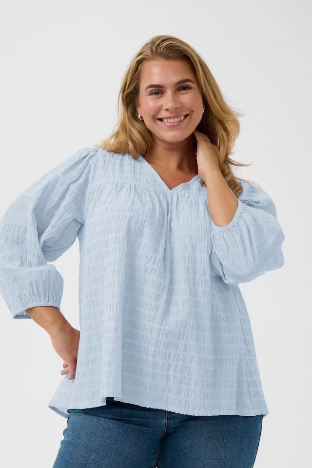 KAFFE Curve Langarmbluse »Damen Bluse langarm KCmaisie«