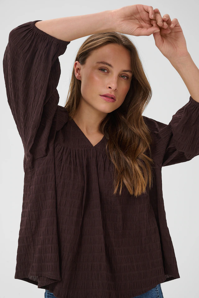 KAFFE Langarmbluse »Damen Bluse langarm KAmissie«