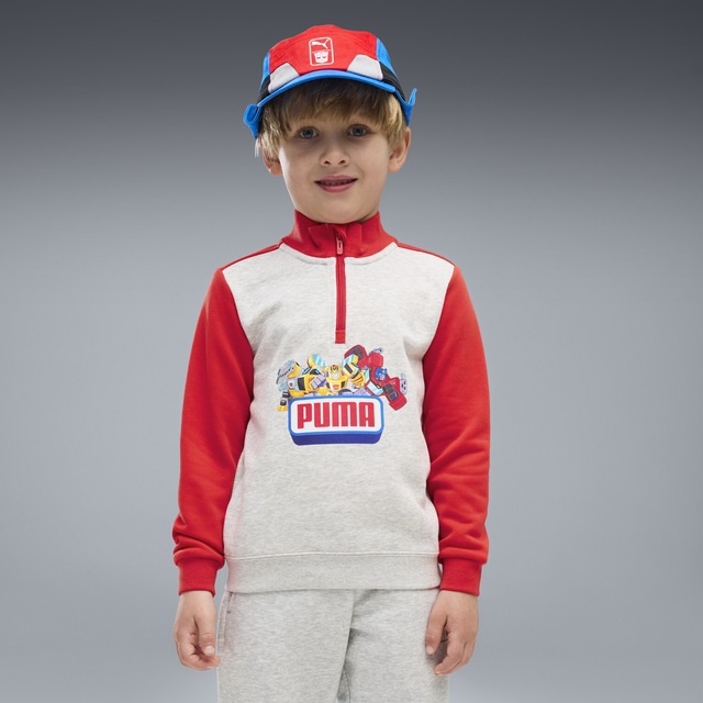 PUMA Rundhalspullover »PUMA x TRANSFORMERS Graphic Sweatshirt mit Reißverschluss bis«