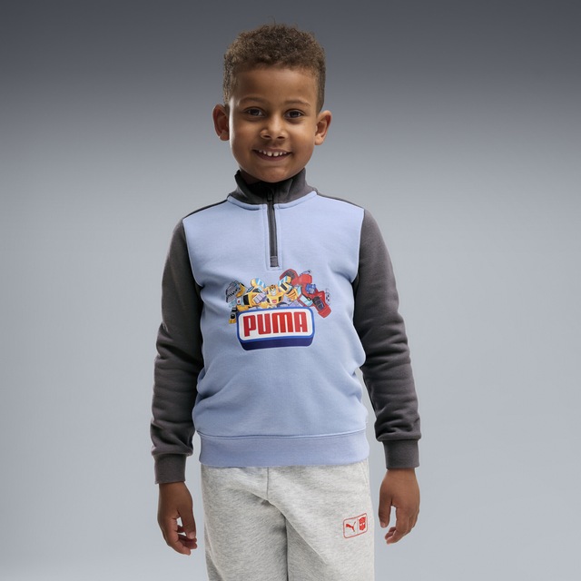 PUMA Rundhalspullover »PUMA x TRANSFORMERS Graphic Sweatshirt mit Reißverschluss bis«