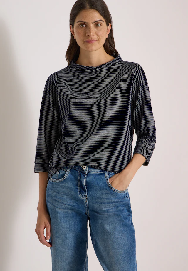 Cecil 3/4-Arm-Shirt mit Ottoman-Struktur