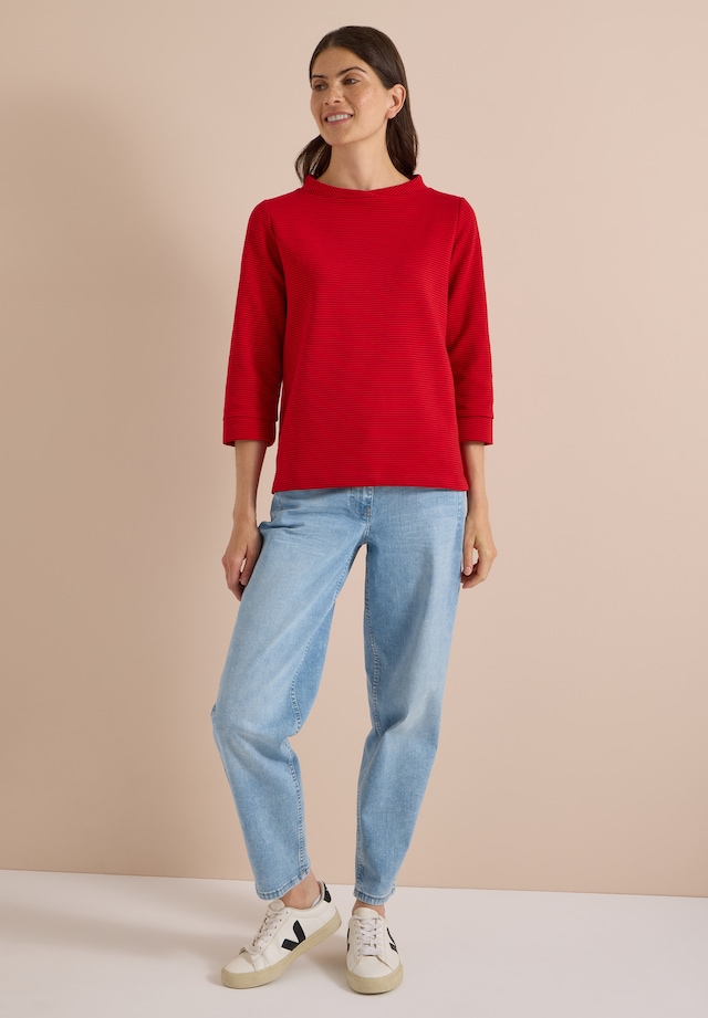 Cecil 3/4-Arm-Shirt mit Ottoman-Struktur