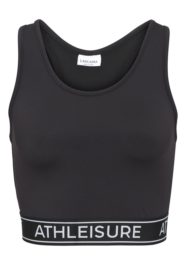 LASCANA ACTIVE Crop-Top mit modischem Rücken und Mesh-Einsatz, Tank Top, sportlich, bauchfrei