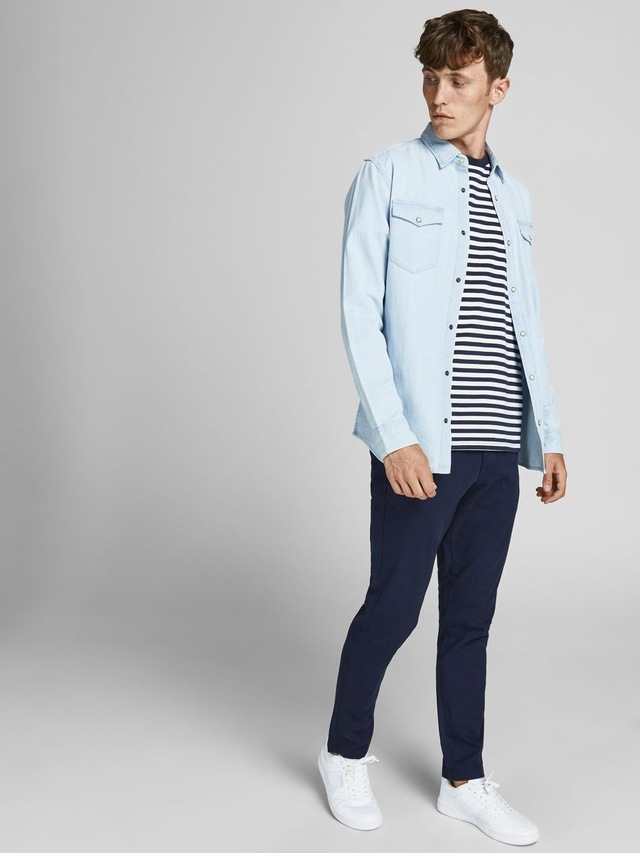 Jack & Jones »JPSTMARCO mit schmalem Bein und pflegeleichtem Stoff« washed, modisch, schmal, Baumwollmischung