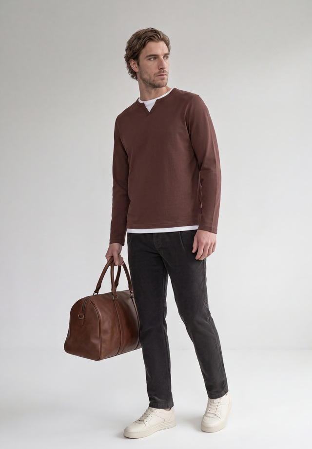 STREET ONE MEN Chinohose in Cord-Optik
