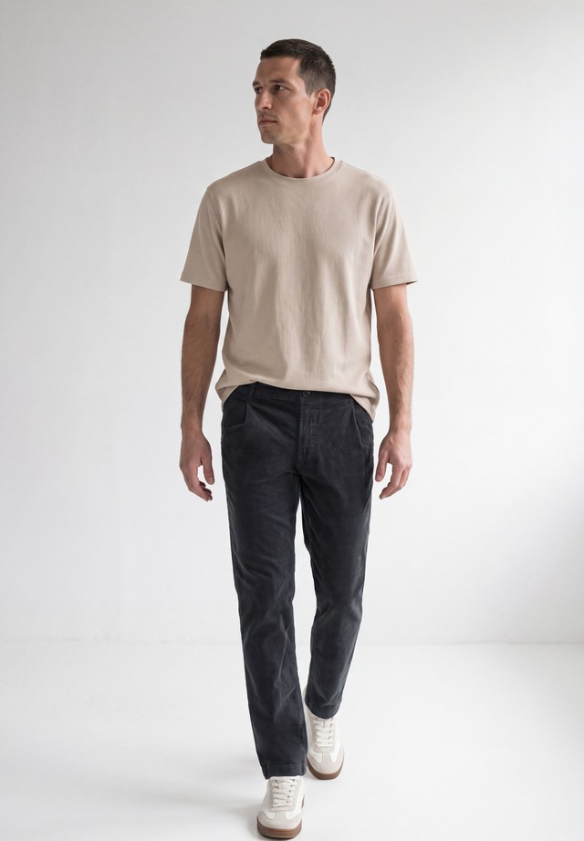 STREET ONE MEN Chinohose in Cord-Optik