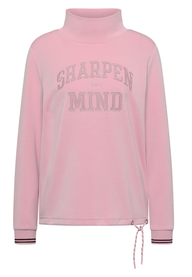 Cecil Langarmshirt mit Stehkragen und Wording