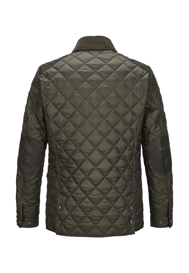Milestone Steppjacke »MSSantos« ohne Kapuze Ledereinsätze an Schultern und Ellbogen