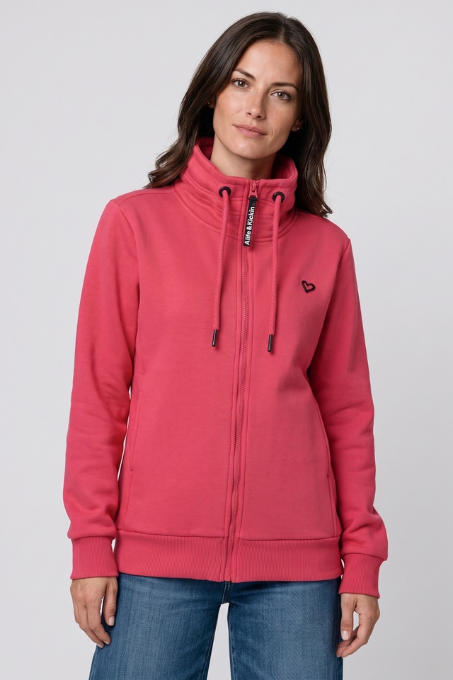 Alife & Kickin Sweatjacke »Damen LisbethAK A Sweatjacke, Jacke« kurze Zip-Jacke mit Stehkragen und Kordelzug im Streetwear-Look