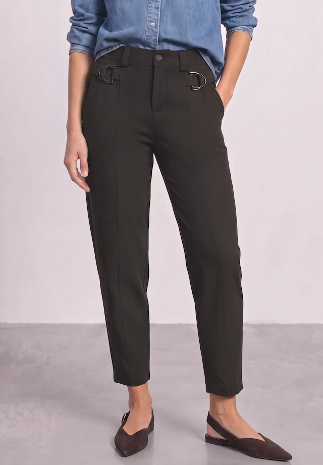 STREET ONE Stoffhose mit Schnallen