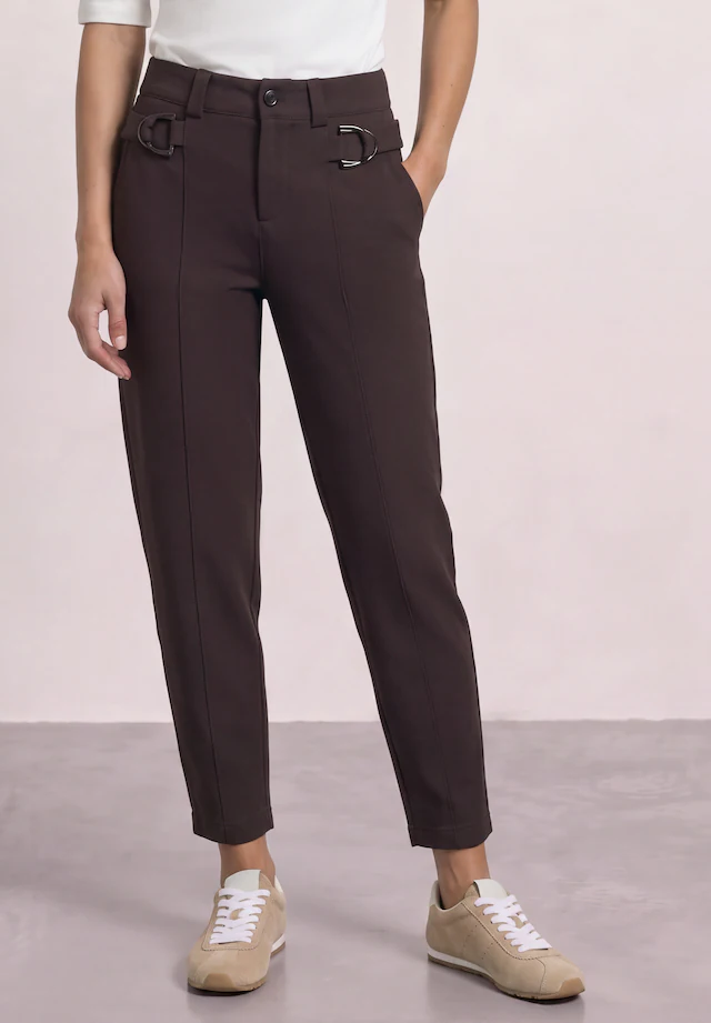 STREET ONE Stoffhose mit Schnallen