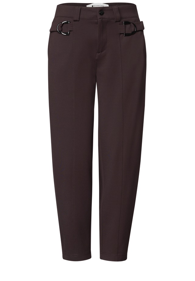 STREET ONE Stoffhose mit Schnallen