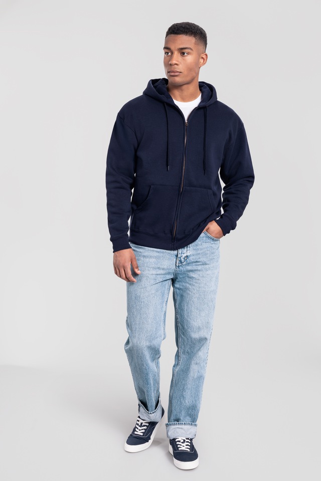Fruit of the Loom Kapuzensweatjacke »Iconic Premium Hooded Sweat Jacket« mit Kordelzug, meliert, normal geschnitten