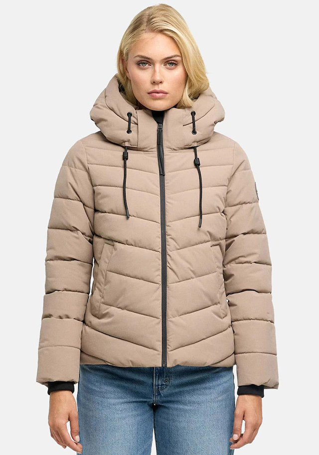 Marikoo Winterjacke »Nobiruu« mit Kapuze Winterjacke mit Kapuze und diagonaler Steppoptik
