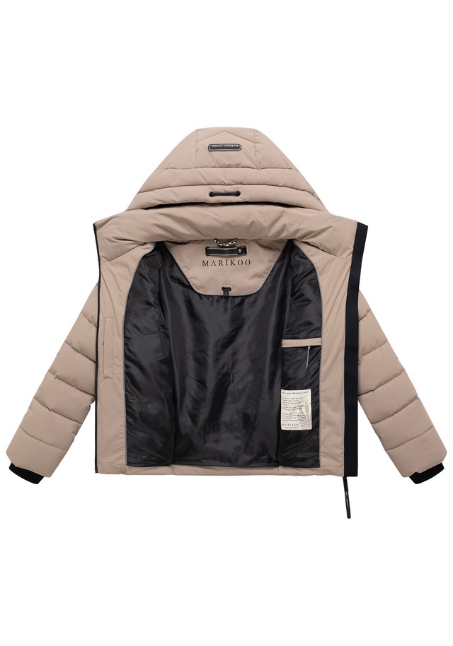 Marikoo Winterjacke »Nobiruu« mit Kapuze Winterjacke mit Kapuze und diagonaler Steppoptik