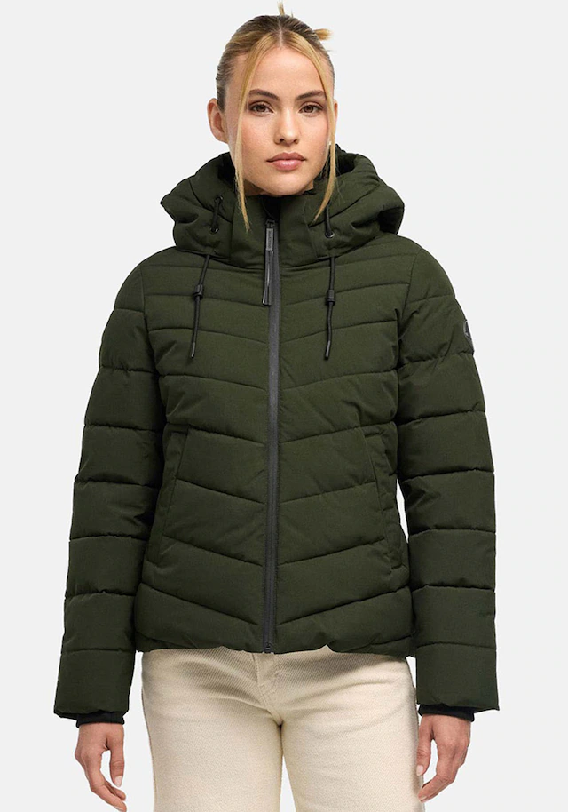 Marikoo Winterjacke »Nobiruu« mit Kapuze Winterjacke mit Kapuze und diagonaler Steppoptik