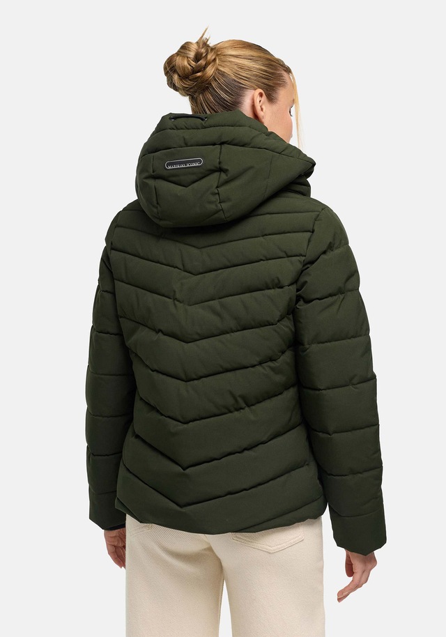 Marikoo Winterjacke »Nobiruu« mit Kapuze Winterjacke mit Kapuze und diagonaler Steppoptik