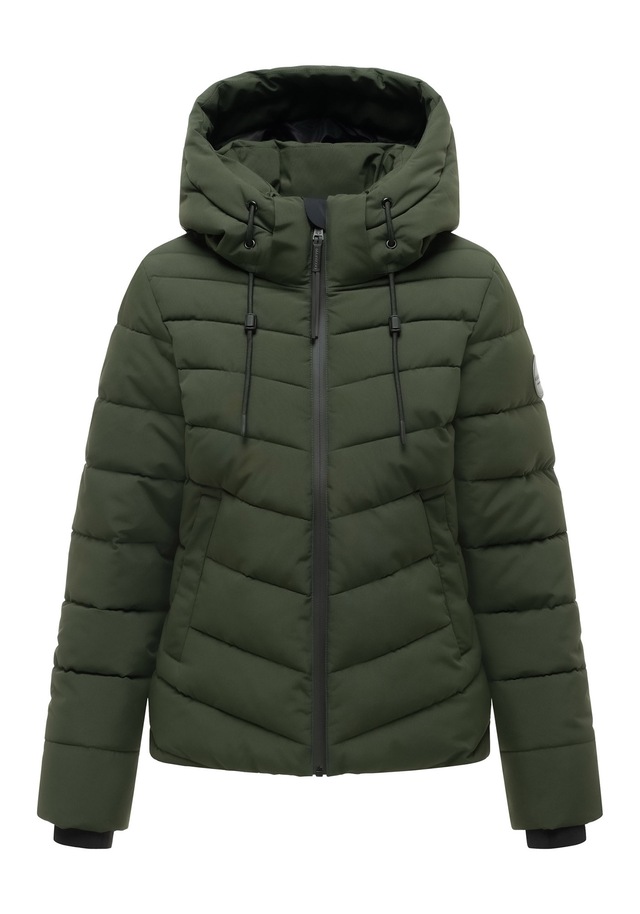 Marikoo Winterjacke »Nobiruu« mit Kapuze Winterjacke mit Kapuze und diagonaler Steppoptik