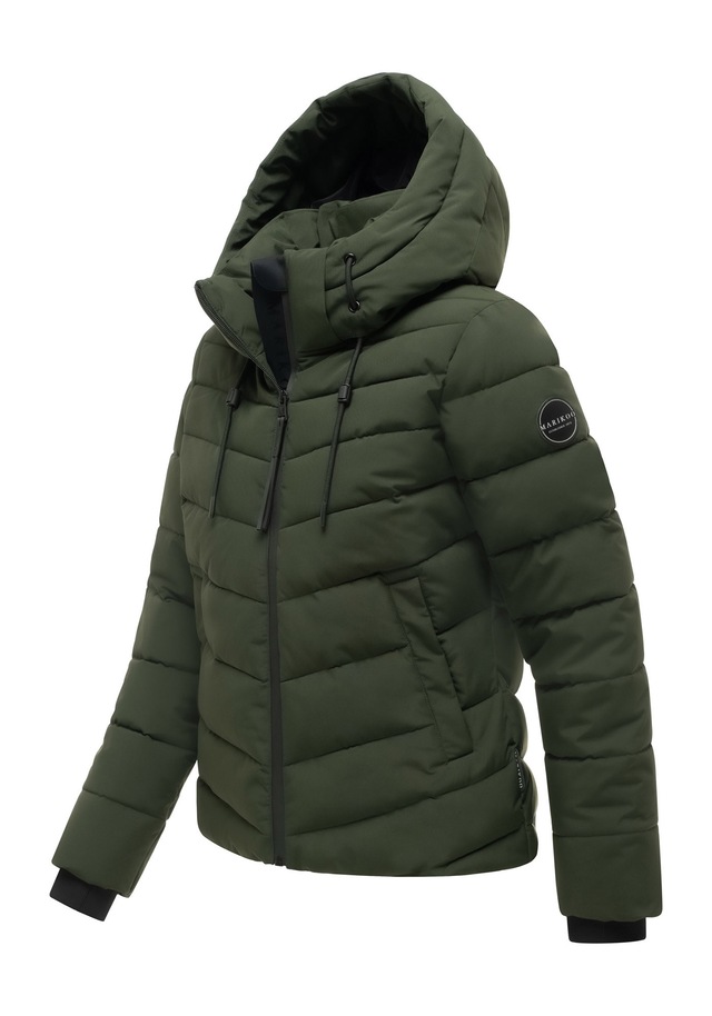 Marikoo Winterjacke »Nobiruu« mit Kapuze Winterjacke mit Kapuze und diagonaler Steppoptik