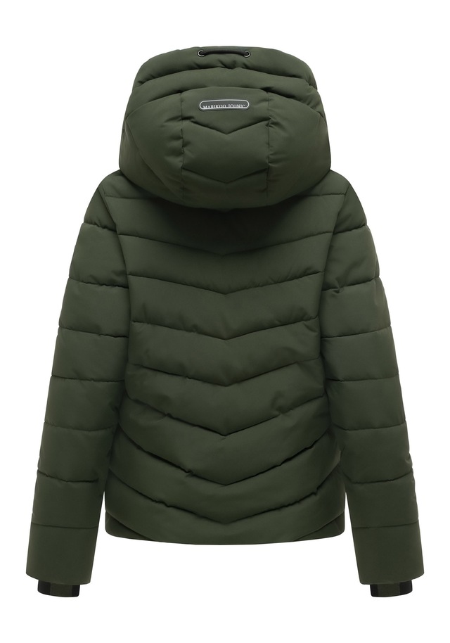 Marikoo Winterjacke »Nobiruu« mit Kapuze Winterjacke mit Kapuze und diagonaler Steppoptik