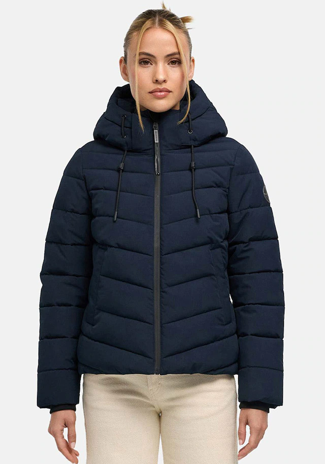 Marikoo Winterjacke »Nobiruu« mit Kapuze Winterjacke mit Kapuze und diagonaler Steppoptik