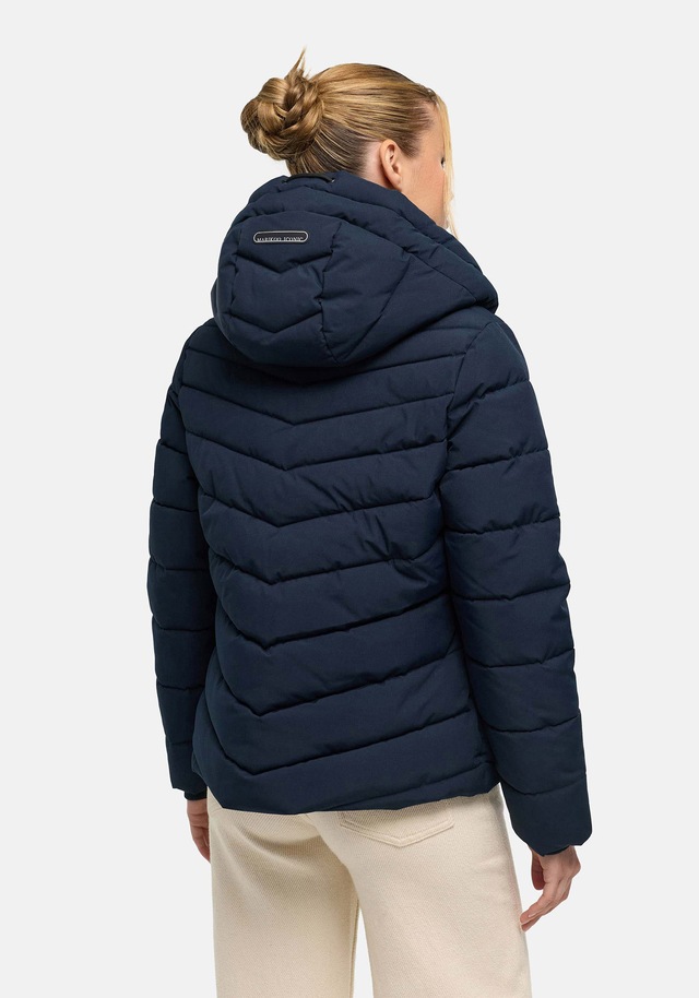 Marikoo Winterjacke »Nobiruu« mit Kapuze Winterjacke mit Kapuze und diagonaler Steppoptik