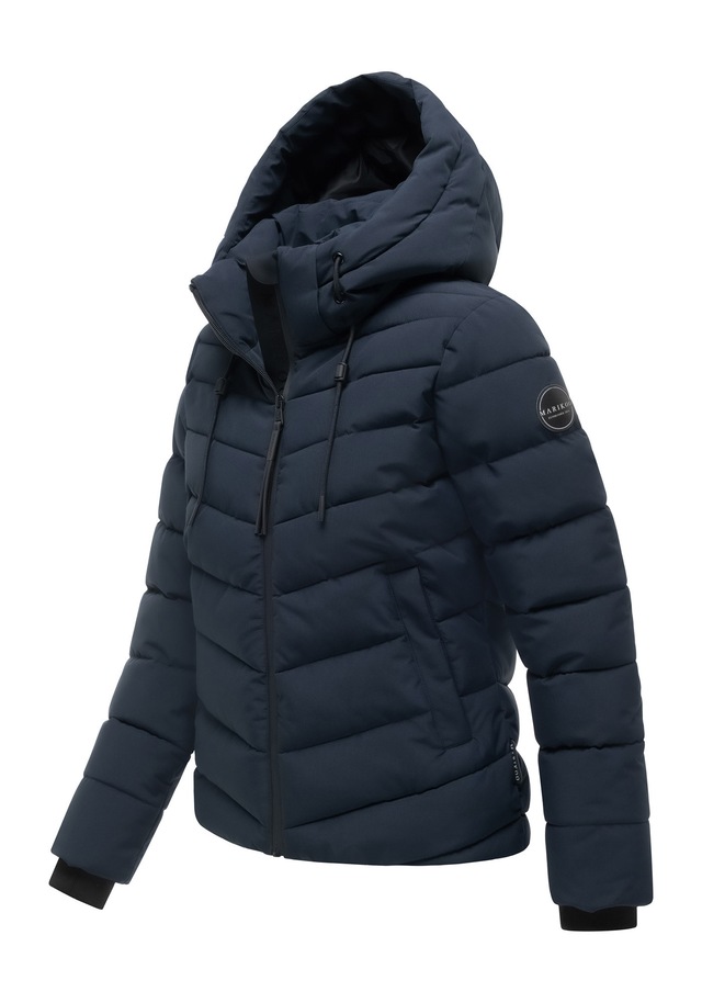 Marikoo Winterjacke »Nobiruu« mit Kapuze Winterjacke mit Kapuze und diagonaler Steppoptik