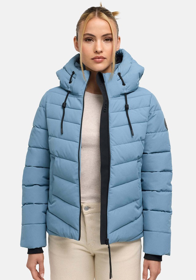 Marikoo Winterjacke »Nobiruu« mit Kapuze Winterjacke mit Kapuze und diagonaler Steppoptik