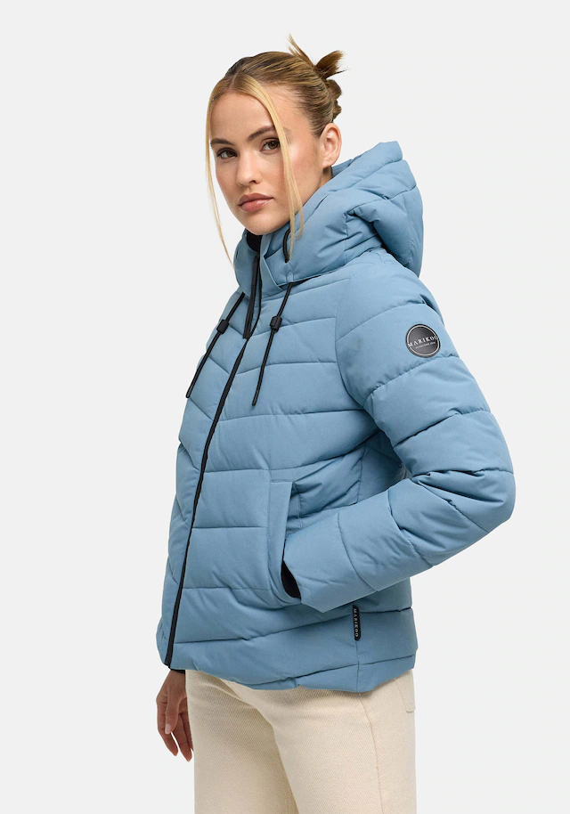 Marikoo Winterjacke »Nobiruu« mit Kapuze Winterjacke mit Kapuze und diagonaler Steppoptik