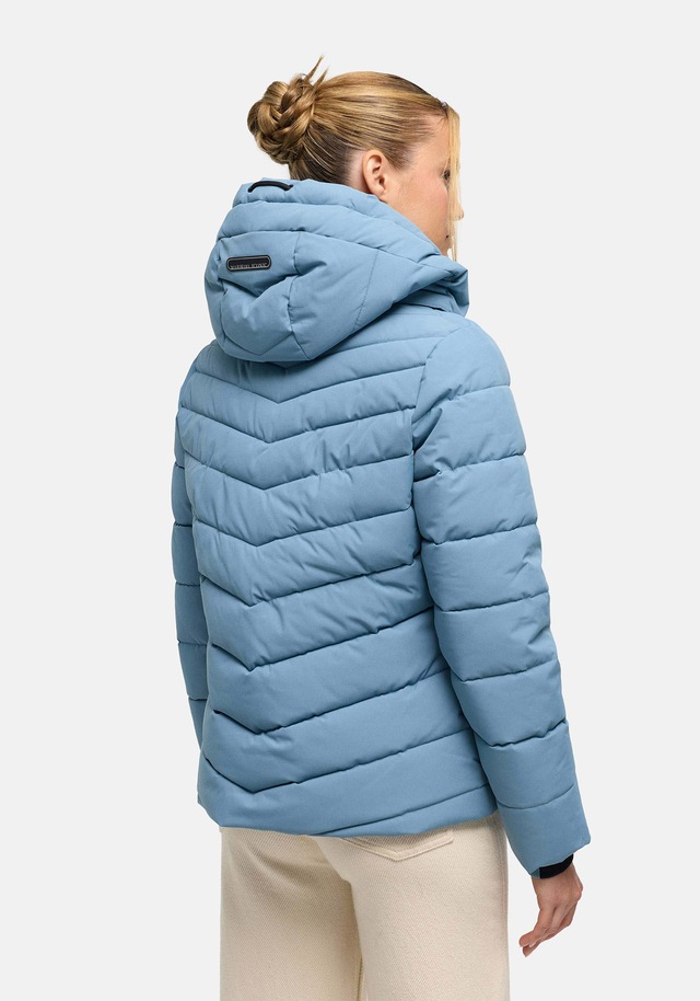 Marikoo Winterjacke »Nobiruu« mit Kapuze Winterjacke mit Kapuze und diagonaler Steppoptik