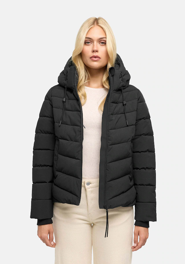 Marikoo Winterjacke »Nobiruu« mit Kapuze Winterjacke mit Kapuze und diagonaler Steppoptik