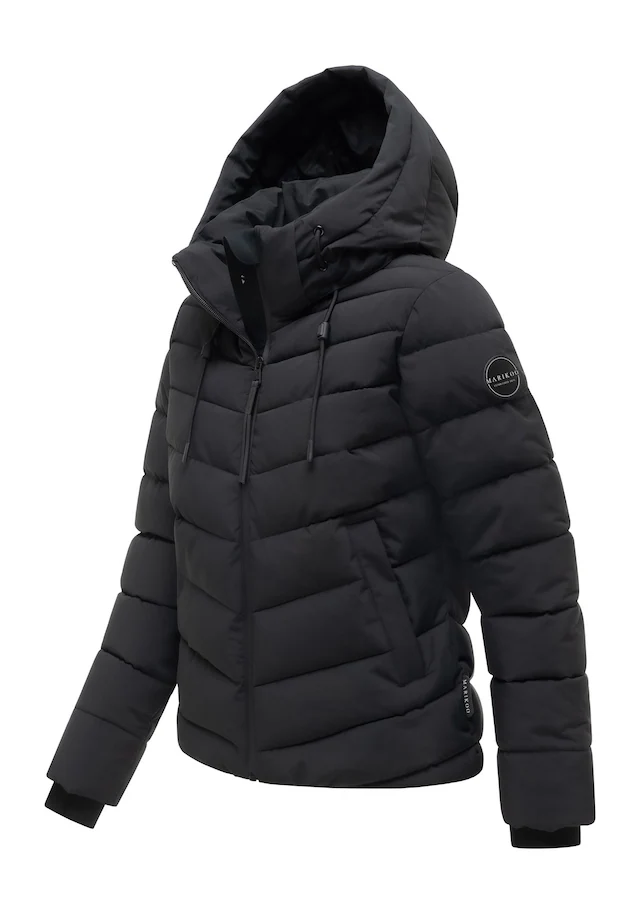 Marikoo Winterjacke »Nobiruu« mit Kapuze Winterjacke mit Kapuze und diagonaler Steppoptik