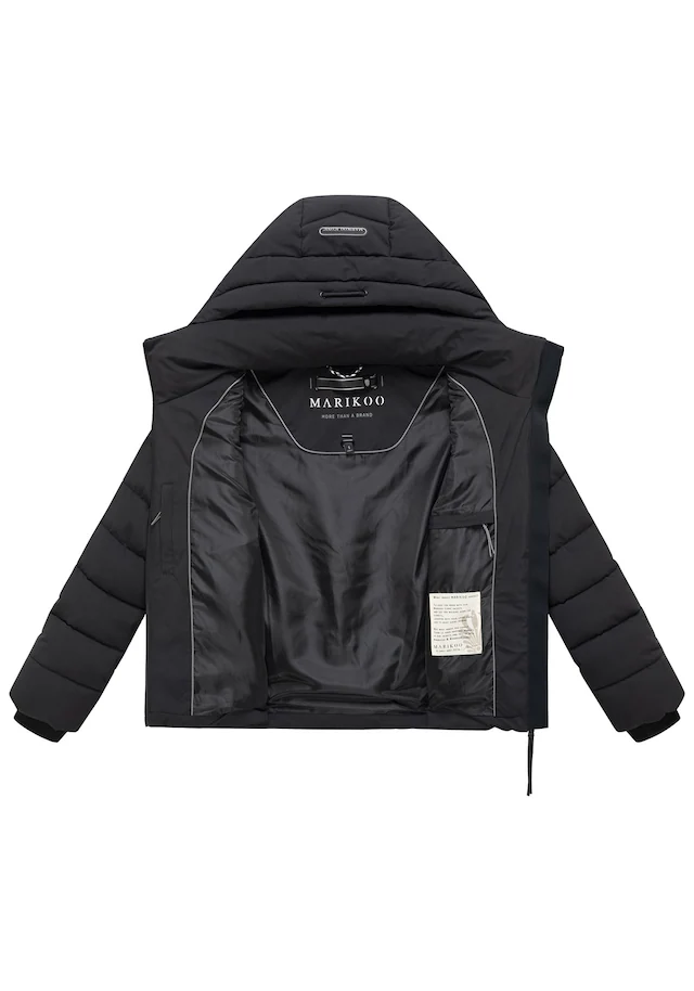 Marikoo Winterjacke »Nobiruu« mit Kapuze Winterjacke mit Kapuze und diagonaler Steppoptik