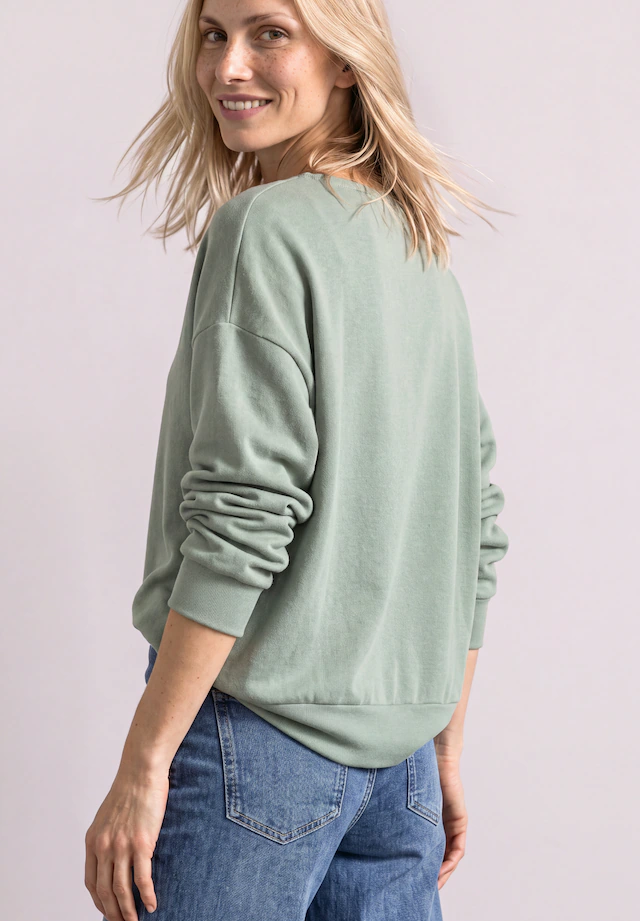 STREET ONE Langarmshirt aus Jersey in Unifarbe