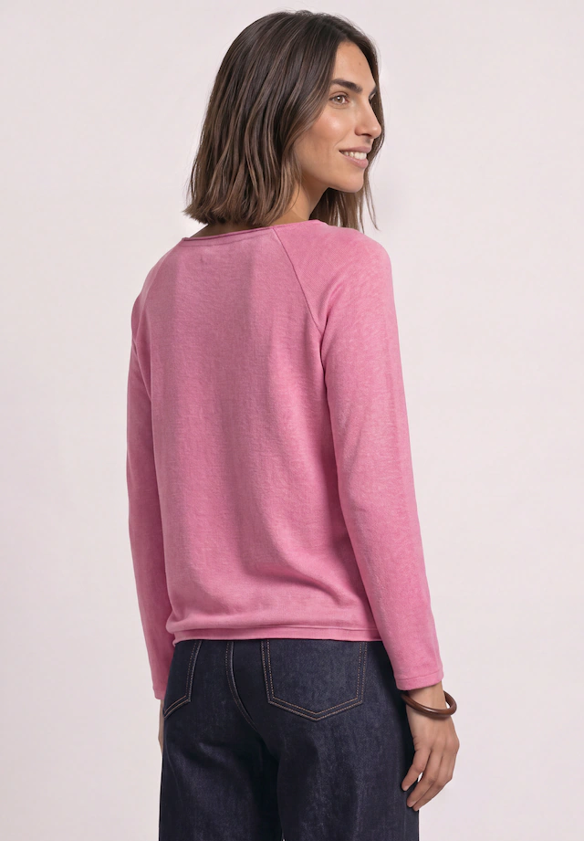 STREET ONE Langarmshirt aus softem Materialmix