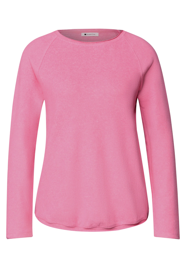STREET ONE Langarmshirt aus softem Materialmix