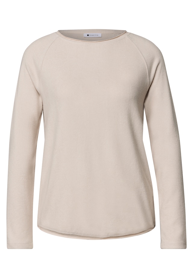 STREET ONE Langarmshirt aus softem Materialmix