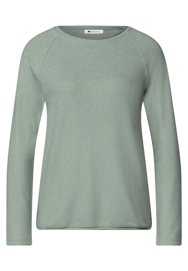 STREET ONE Langarmshirt aus softem Materialmix