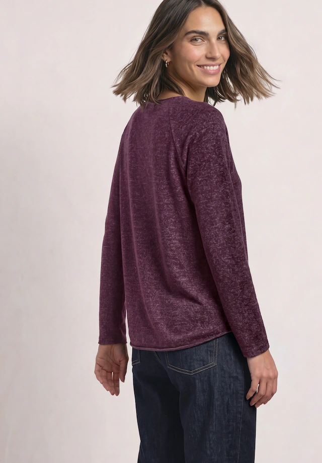 STREET ONE Langarmshirt aus softem Materialmix